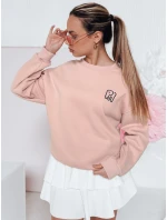 Dámska nadrozmerná mikina s výšivkou SOFTSLON ružová FashionStreet BY1432 Dámska nadrozmerná mikina s výšivkou SOFTSLON ružová FashionStreet BY1432