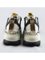 Čierne dámske sneakersy s panterím vzorom (BX1827-SP)