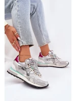 Sneakersy Buty Sportowe Damskie D.Franklin DFSH378006 Srebrne