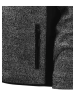 Príležitostná softshellová bunda pánska pletená šedá