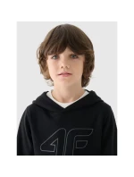 Chlapčenská mikina bez prúžkov s kapucňou 4F Junior 4FJWMM00TSWSM1292-21S