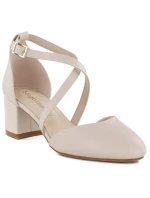 Dámske sandále s remienkami béžovej farby Sergio Leone SK824