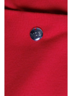 M788 Trapézové šaty s prednými vreckami - červené