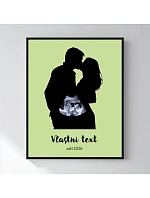 Personalizovaný magický fotob obraz v ráme – 40x50 – s párom a ultrazvukom Personalizovaný magický fotob obraz v ráme – 40x50 – s párom a ultrazvukom