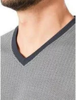 Pánske pyžamo 56002 4008 tm. modrá-vzor - Bugatti Pánske pyžamo 56002 4008 tm. modrá-vzor - Bugatti