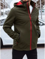 Pánska softshellová bunda s kapucňou zelená FashionStreet TX4471