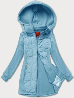 Dámska mikina zo zmiešaného materiálu LHD modrá (AMG-165)