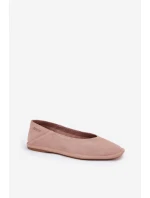 Zamszowe Baleriny Damskie Big Star RR274081 Różowe