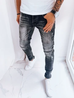Pánske čierne džínsové nohavice FashionStreet UX3999