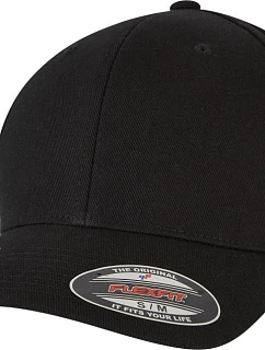 Flexfit 6277WR 6-panelová čiapka s kšiltom „Waterrepellent“ 55.77WR čierna