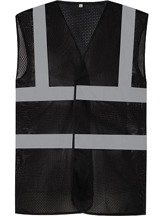 Yoko HVW 120 Hi-Vis sieťovaná bezpečnostná vesta 79.W120 čierna Yoko HVW 120 Hi-Vis sieťovaná bezpečnostná vesta 79.W120 čierna