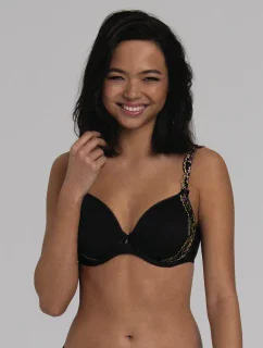 Podprsenka s kosticami Colette s dištančnými košíčkami 5251 čierna - RosaFaia