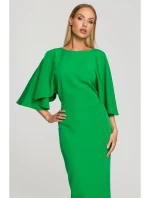 M700 Puzdrové šaty s kimonovými rukávmi - zelené