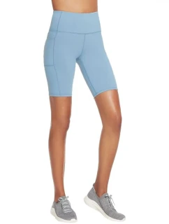 Skechers Go Walk Cyklistické šortky s vysokým pásom W3SH53-BLGY Blue S