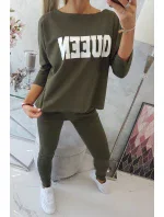 Súprava Queen s khaki potlačou