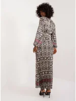 DHJ SK 16656 Šaty.13X čierna a béžová