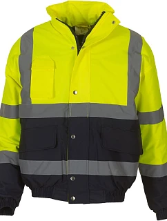 Yoko HVP 218 Hi-Vis bomberová bunda 79.P218, žltá/námornícka modrá