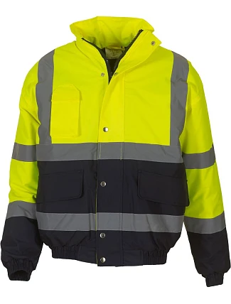 Yoko HVP 218 Hi-Vis bomberová bunda 79.P218, žltá/námornícka modrá Yoko HVP 218 Hi-Vis bomberová bunda 79.P218, žltá/námornícka modrá