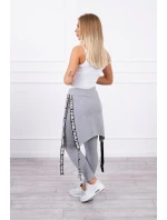 Nohavice/oblek s nápisom selfie sivý