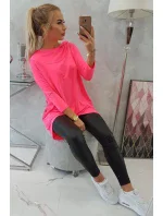 Mikina s potlačou kolesa ružová neónová