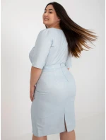 Sukňa LK SD 506697.95 svetlo modrá