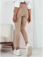 Dámske džínsové nohavice SKULL light beige FashionStreet UY1723 Dámske džínsové nohavice SKULL light beige FashionStreet UY1723