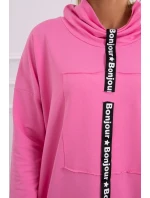 Šaty s kravatou vo svetlo ružovej farbe