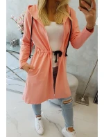 Sukňa s dlhším chrbtom marhuľová