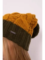 Fleecová čiapka Paris K212 horčicová + khaki Fleecová čiapka Paris K212 horčicová + khaki