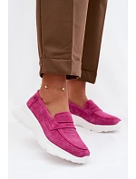 Dámske mokasíny z prírodného semišu na platforme Vinceza 79626 Fuchsia Dámske mokasíny z prírodného semišu na platforme Vinceza 79626 Fuchsia