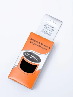 Corbby Bawełniane Czarne Płaskie Sznurowadła