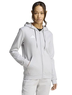 Dámska mikina adidas Entrada 26 s kapucňou na celý zips šedá KF5936