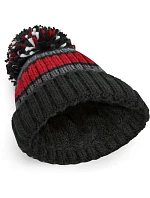 Beechfield B 392 Pletená čiapka s pruhmi „Hygge“ 53.0392 black cherry