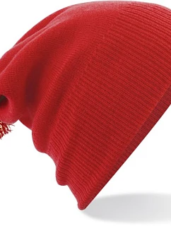 Beechfield B 450B Detská pletená čiapka „Snowstar®“ 53.450B jasne červená/krémová