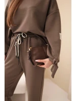 Dámska súprava z viskózy s viazaním fango green