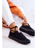 Damskie Tenisówki Wiązane Cross Jeans JJ2R4039C Czarne