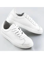 Biele dámske šnurovacie sneakersy (BF-025)