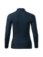 Dámska polokošeľa Pique Polo LS tmavomodrá