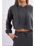 Súprava blúzky a sukne v grafitovej farbe Súprava blúzky a sukne v grafitovej farbe