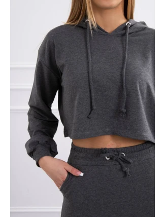 Súprava blúzky a sukne v grafitovej farbe Súprava blúzky a sukne v grafitovej farbe