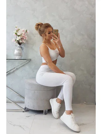 Súprava s blúzkou horná pruhovaná biela