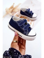 Dziecięce Trampki Na Rzepy Granatowe Bernie