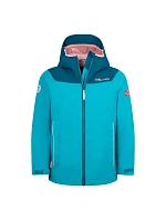 Trollkids Bergen nepremokavá bunda aquamarine mist/port blue/peach mellow (611-137)