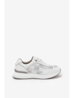 Skórzane Buty Sportowe Sneakersy Damskie S.Barski LR51-551 Białe