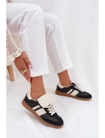 Niskie Sneakersy Damskie Z Wywiniętym Językiem Czarne Ardira