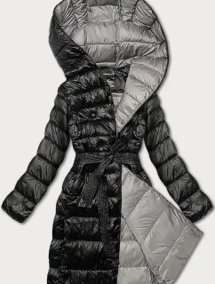 Dámska prechodná bunda s opaskom Libland čierna (7771)