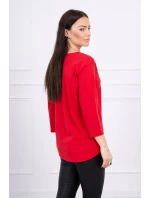 Blúzka s potlačou Originálna červená