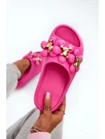 Dámske penové papuče s ozdobami na hrubej podrážke Fuchsia Bremavia