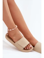 Damskie Klapki 4FMM00FFLIF031A-83S Beżowe