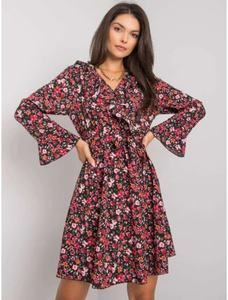 Šaty DHJ SK 13891A.71P čierno-červené